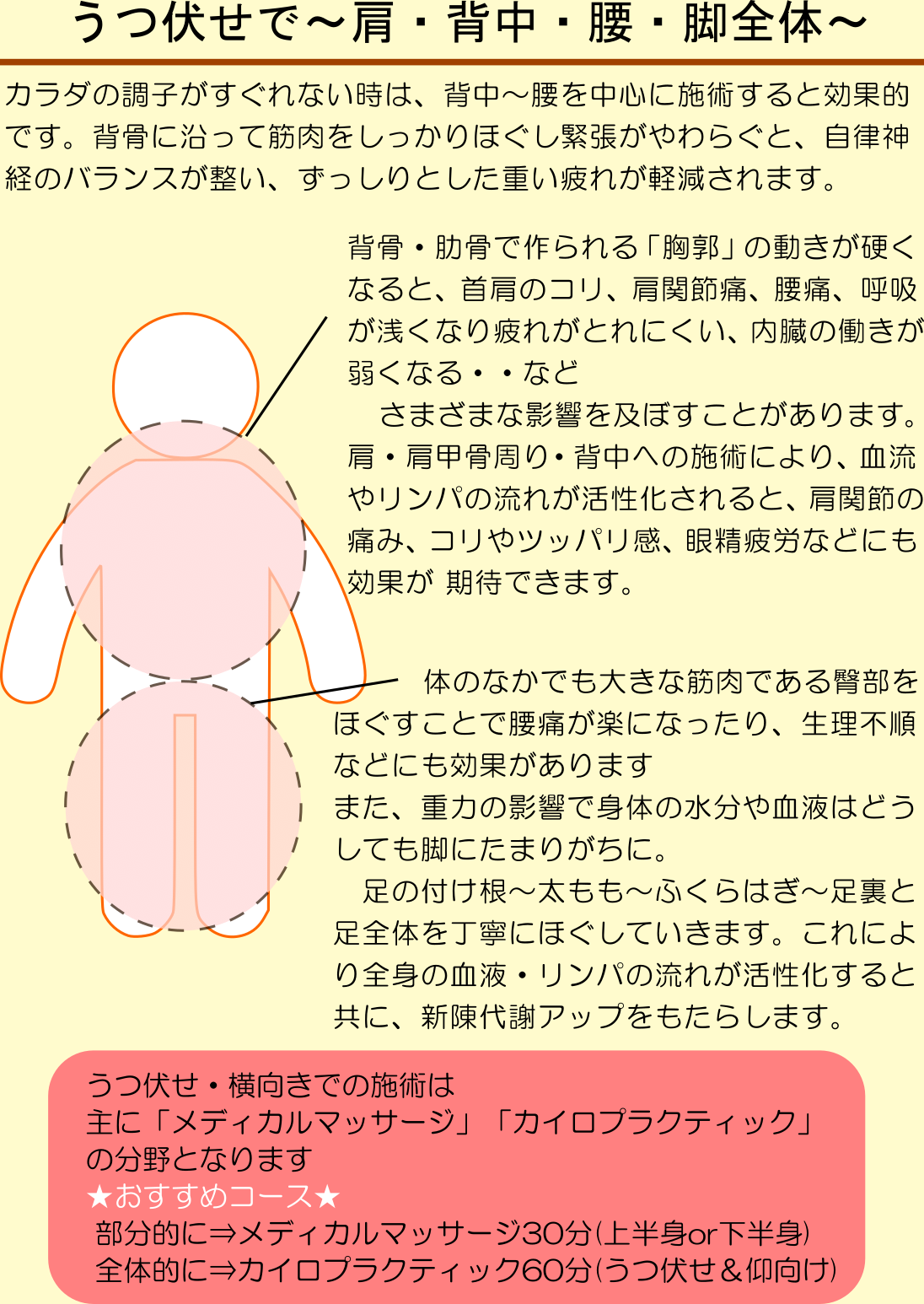 うつ伏せで〜肩・背中・腰・脚全体〜
